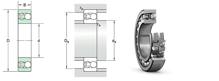 Self-aligning ball bearing 1304